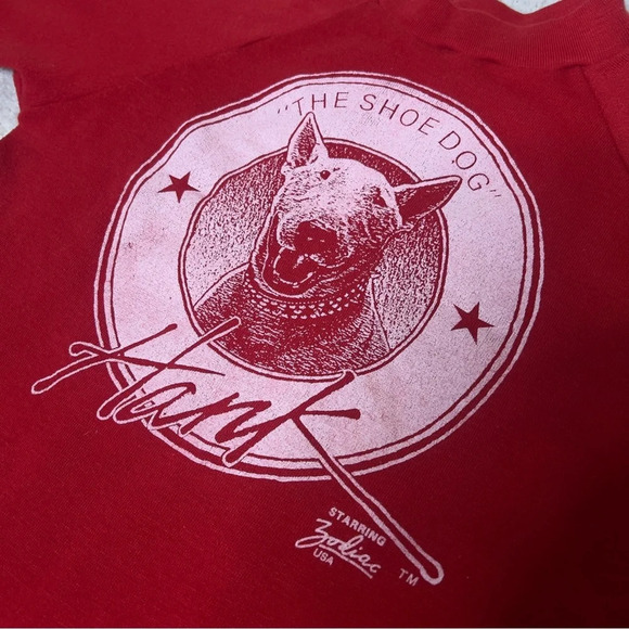 Vintage 1980s Zodiac USA Bull Terrier Dog Graphic Crewneck Kids Sweatshirt - Picture 4 of 7